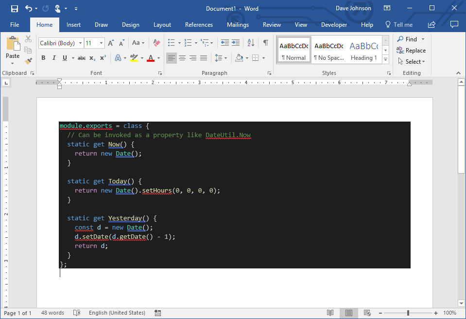 How to Copy Visual Studio Code with Syntax Highlighting to Other  Applications | thisDaveJ